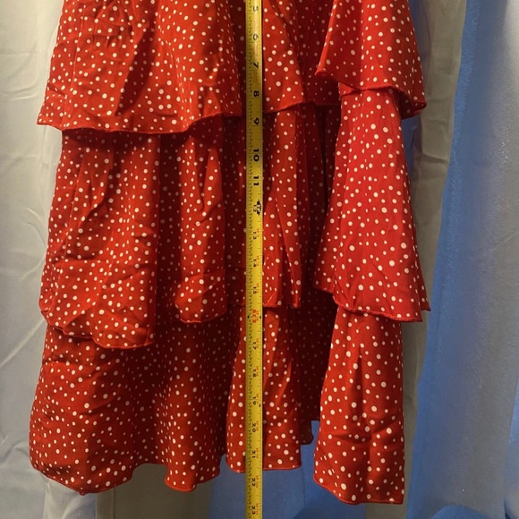 HP!~Red with white polka dots ruffled dress - NWT - Picture 5 of 6